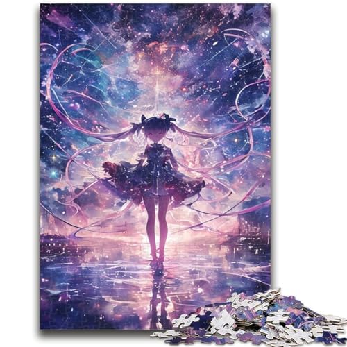 Japanisches Anime-Mädchen-Puzzle, 1000 Teile, für Teenager, Geschenke, Quizspiel, Wanddekoration, einzigartige Geburtstags (38x26cm) von AADSAZA