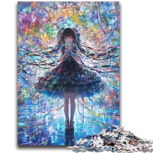Japanisches Anime-Mädchen-Puzzle 1000 Teile für Erwachsene und Jugendliche, Spielzeug, Lernspiele, Stressabbau, tolle Geschenke und Spielzeuge (50x75cm) von AADSAZA