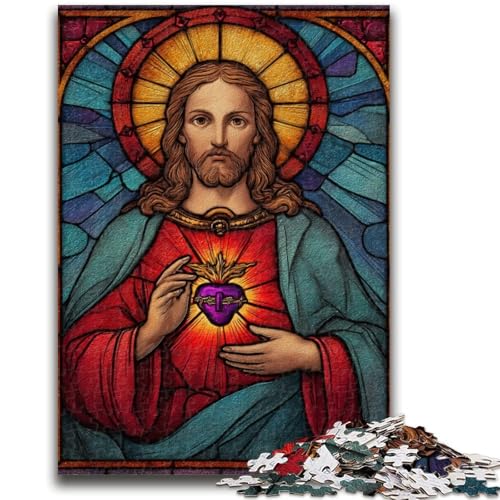 Jesus Art 1000-teiliges Puzzle für Erwachsene und Jugendliche, Spielzeug, Lernspiele, stressabbauende Wanddekoration (50x75cm) von AADSAZA