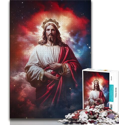 Jesus Art 1000-teiliges Puzzle für Erwachsene und Jugendliche, entspannendes intellektuelles Lernspielzeug, Wichtelgeschenke (38x26cm) von AADSAZA