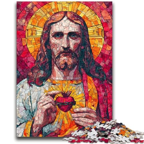 Jesus Art 1000-teiliges Puzzle für Teenager, Geschenke, hilft dem Gehirn, süchtig machendes Spielzeug zu trainieren, um Geduld zu fördern, geeignet für Paare (38x26cm) von AADSAZA