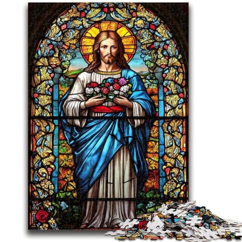 Jesus Art Puzzle 1000 Teile für Teenager, anspruchsvolles Spiel und Familienspiel, Wanddekoration, einzigartige Geburtstags (38x26cm) von AADSAZA