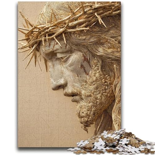 Jesus Art Puzzle für Teenager, 2000 Teile, anspruchsvolles Spiel und Familienspiel mit vollständig ineinandergreifenden, zufällig geformten Teilen (70x100cm) von AADSAZA