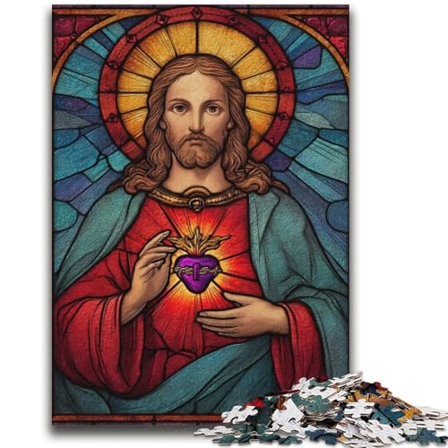 Jesus Art Puzzles für Erwachsene und Teenager, Puzzles, helfen dem Gehirn, süchtig machendes Spielzeug zu trainieren, um Geduld und Eltern-Kind-Interaktion zu fördern (70x100cm) von AADSAZA