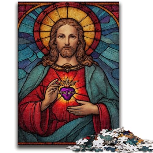Jesus Art Puzzles für Teenager, 1000 Teile Puzzle, lustige Spiele, jedes Teil ist einzigartig – anspruchsvolles Familienspiel (38x26cm) von AADSAZA