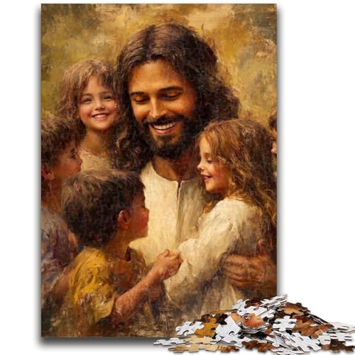Jesus-Puzzles für Erwachsene und Jugendliche, anspruchsvolles Spiel und Familienspiel, ganze Familie (50x75cm) von AADSAZA