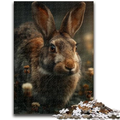 Jungle Bunny 1000-Teile-Puzzle für Erwachsene und Jugendliche, anspruchsvolles Spiel und Familienspiel, ganze Familie (50x75cm) von AADSAZA