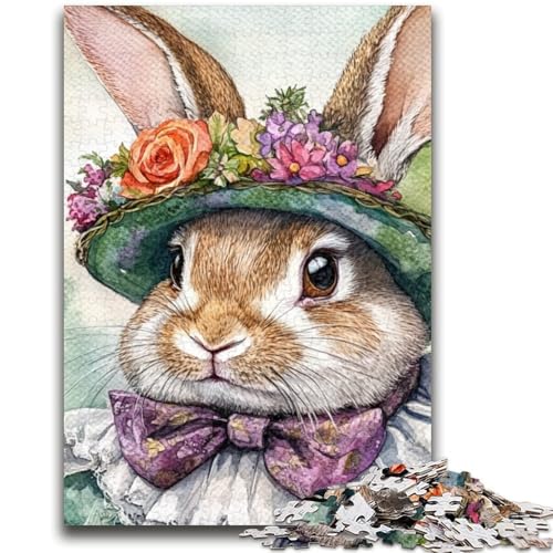 Kaninchen-Puzzle 1000 Teile für Teenager, Geschenke, Spielzeug, Lernspiele, Stressabbau, tolle Geschenke und Spielzeuge (38x26cm) von AADSAZA