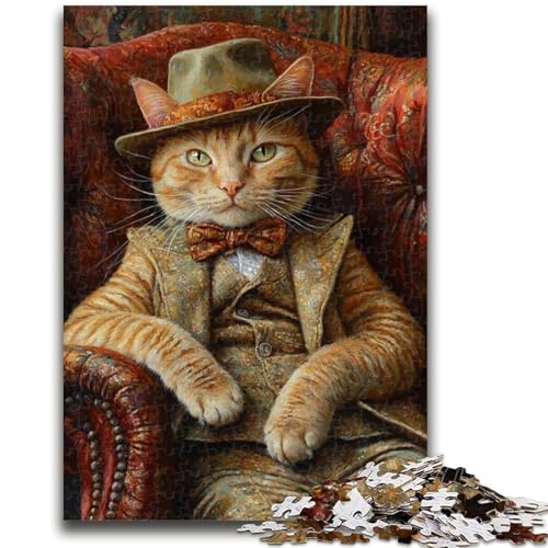 Katze auf dem Sofa, Puzzle 1000 Teile für Erwachsene und Jugendliche, Spielzeug, Lernspiele, Stressabbau, tolle Geschenke und Spielzeuge (50x75cm) von AADSAZA