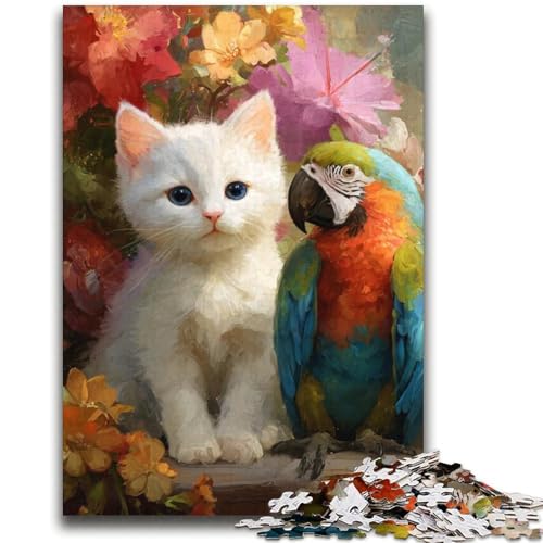 Katzen- und Papageien-Puzzles für Teenager, 2000 Puzzles, Lernspielzeug, Familienspiele, einzigartige Geburtstags- und Geschenkideen (70x100cm) von AADSAZA