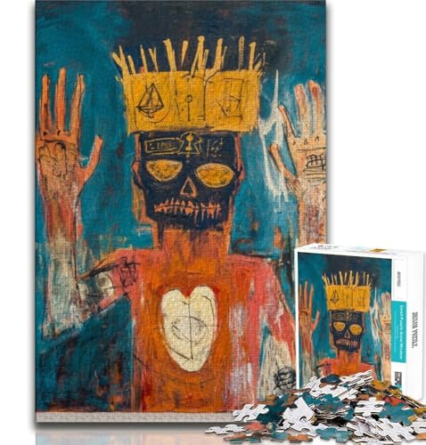 King-Puzzles im Basquiat-Stil für Erwachsene und Teenager, Lernspielzeug, Familienspiele mit passendem Poster und Quizblatt (75x50cm) von AADSAZA