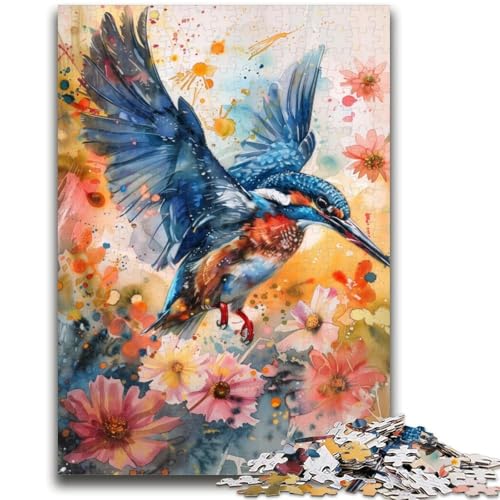 Kingfisher-Puzzles für Erwachsene und Teenager, anspruchsvolles Spiel und Familienspiel, ganze Familie (38x26cm) von AADSAZA