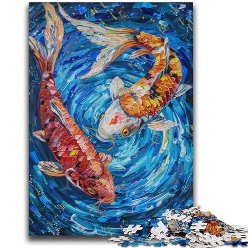 Koi-Fisch-Puzzle mit 2000 Teilen für Teenager, anspruchsvoll zu vervollständigen, Aber lustiges und humorvolles Geburtstagsgeschenk, Geschenke, Wandkunst (70x100cm) von AADSAZA