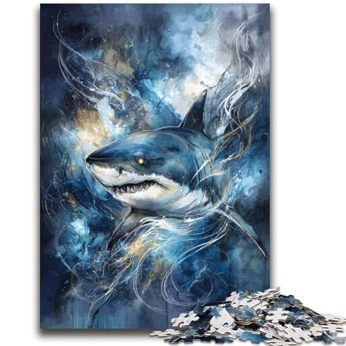 Kraftvoller schwimmender Hai, 2000-teiliges Puzzle für Erwachsene, Geschenke, Denkspiel, Wanddekoration, einzigartige Geburtstags (70x100cm) von AADSAZA