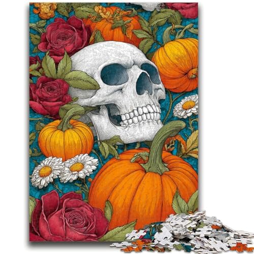 Kürbisskelett-Puzzles für Teenager, 1000-teiliges Puzzle, lustige Spiele, jedes Teil ist einzigartig – anspruchsvolles Familienspiel (50x75cm) von AADSAZA