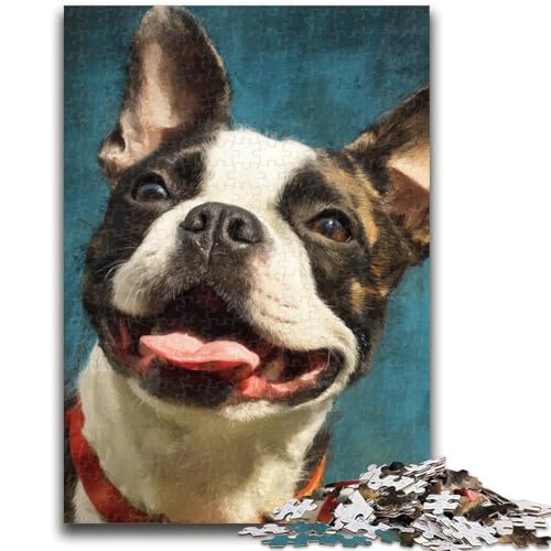 Lächelnder Hund, 1000-teiliges Puzzle für Erwachsene und Jugendliche, anspruchsvolles Spiel, ganze Familie (38x26cm) von AADSAZA