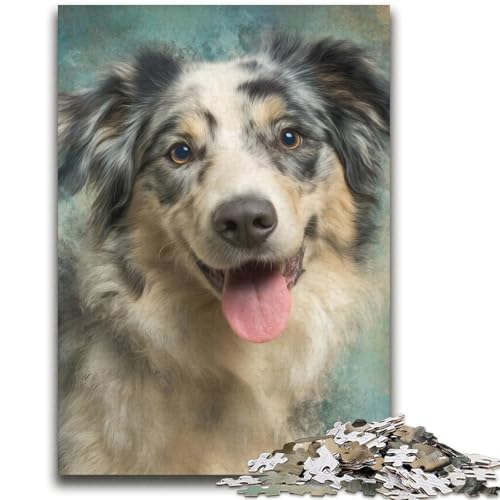 Lächelnder Hund Puzzle für Teenager, 2000 Teile, Dekomprimierendes intellektuelles Lernspielzeug, tolle Geschenke und Spielzeuge (70x100cm) von AADSAZA
