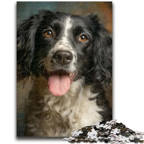 Lächelnder Hund Puzzle für Teenager 1000 Teile, anspruchsvolles Spielgeschenk ganze Familie (38x26cm) von AADSAZA