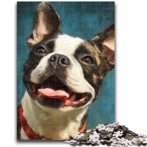 Lächelnder Hund Puzzles für Erwachsene 1000, Lernspielzeug Familienspiele mit passendem Poster und Quizblatt (50x75cm) von AADSAZA