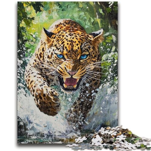 Laufender Gepard, Puzzle 1000 Teile, für Teenager, Geschenke, Spielzeug, Lernspiele, Stressabbau, tolle Geschenke und Spielzeuge (38x26cm) von AADSAZA