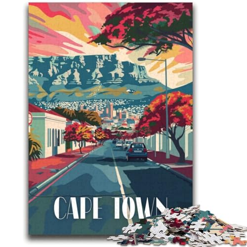 Lebendige Straßenpuzzles von Kapstadt für Teenager, 2000 Puzzles, anspruchsvolles Spiel und Familienspiel, Wanddekoration, einzigartige Geburtstags (70x100cm) von AADSAZA