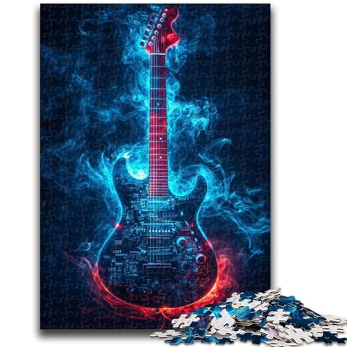 Lightning Guitar Puzzle 1000 Teile für Teenager-Geschenke, Spielzeug, Lernspiele, Stressabbau, tolle Geschenke und Spielzeuge (50x75cm) von AADSAZA