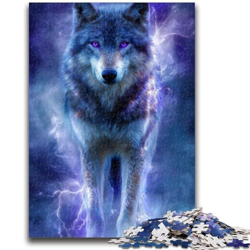 Lightning Wolf 1000-teiliges Puzzle für Erwachsene, Geschenk, Denkspiel, Wanddekoration, einzigartige Geburtstags (38x26cm) von AADSAZA