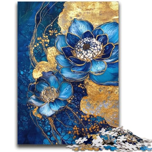 Lila und blaugrüne Blumenkunst-Puzzles für Erwachsene, 2000 Puzzles, anspruchsvolles Spiel und Familienspiel, Wanddekoration, einzigartige Geburtstags (70x100cm) von AADSAZA