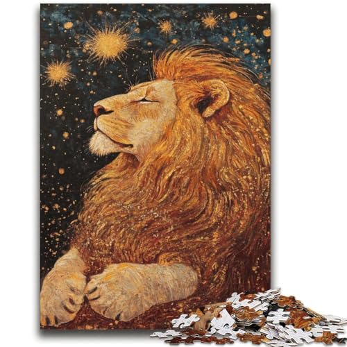 Lion Art Puzzle, 2000 Teile, für Erwachsene und Jugendliche, Spielzeug, Lernspiele, stressabbauende Wanddekoration (70x100cm) von AADSAZA