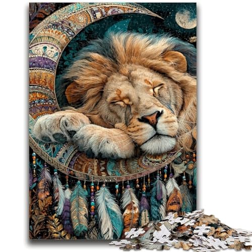 Löwe-Puzzle, 1000 Teile, für Erwachsene und Jugendliche, Spielzeug, Lernspiele, stressabbauende Wanddekoration (50x75cm) von AADSAZA