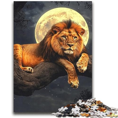 Löwe unter dem Mond, 2000-teiliges Puzzle für Teenager, anspruchsvolles Spielgeschenk, ganze Familie (70x100cm) von AADSAZA