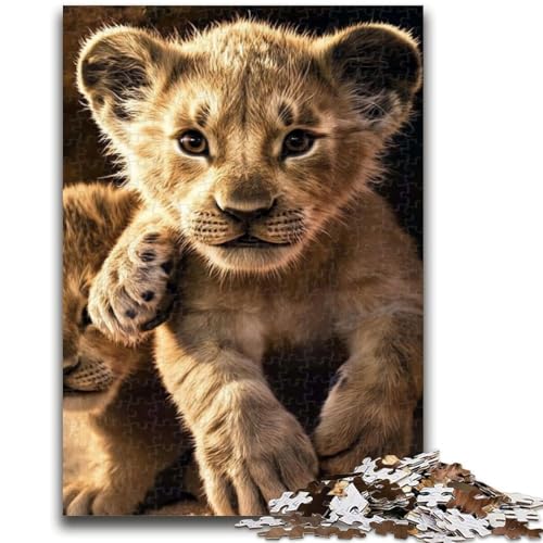 Löwenjunges-Puzzle für Erwachsene, 1000 Teile, hilft dem Gehirn, süchtig machendes Spielzeug zu trainieren, um die Geduld der Eltern-Kind-Interaktion zu fördern (50x75cm) von AADSAZA