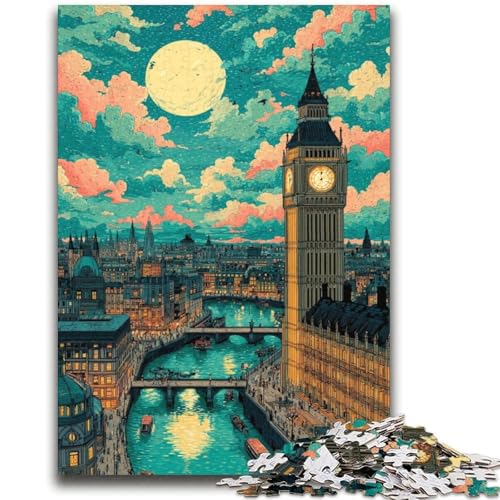 London bei Nacht Puzzles für Teenager, 2000 Puzzles, Spielzeug, Lernspiele, Stressabbau, geeignet als Schreibtischdekoration (70x100cm) von AADSAZA