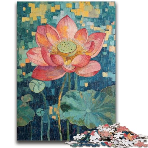 Lotus Art 1000-teiliges Puzzle für Teenager, Geschenke, Spielspielzeug, jedes Teil ist einzigartig – anspruchsvolles Familienspiel (50x75cm) von AADSAZA