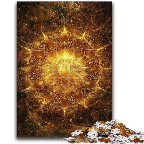 Lotus Art Puzzle für Teenager, 1000 Teile, anspruchsvolles Spiel und Familienspiel mit vollständig ineinandergreifenden, zufällig geformten Teilen (50x75cm) von AADSAZA