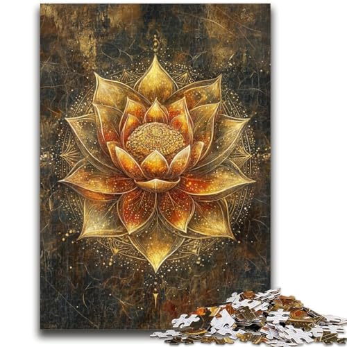 Lotus Art Puzzle für Teenager, 1000 Teile, anspruchsvolles Spielgeschenk, ganze Familie (50x75cm) von AADSAZA