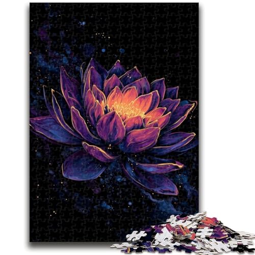 Lotus Art Puzzle mit 1000 Teilen für Erwachsene und Jugendliche, Spielzeug, Lernspiele, stressabbauende Wanddekoration (50x75cm) von AADSAZA