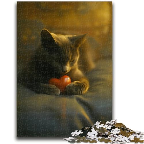 Love Kitten 1000-teiliges Puzzle für Erwachsene und Jugendliche, Spielzeug, Lernspiele, Stressabbau, geeignet als Schreibtischdekoration (38x26cm) von AADSAZA