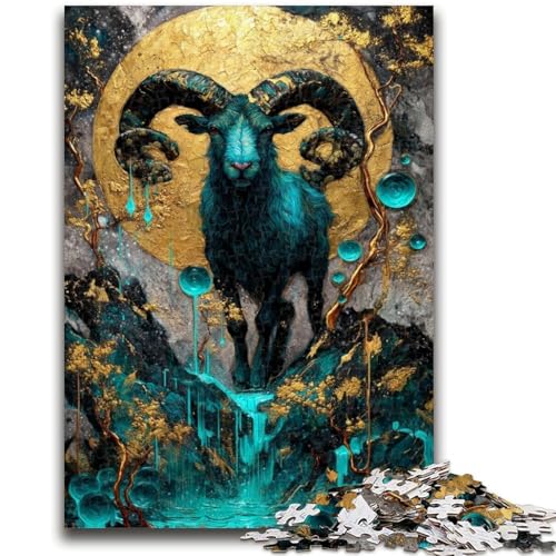 Magic Goat 1000-teiliges Puzzle für Erwachsene und Jugendliche, Spielzeug, Lernspiele, stressabbauende Wanddekoration (38x26cm) von AADSAZA