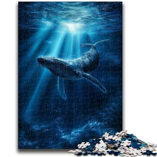 Magischer Wal, 1000-teiliges Puzzle für Erwachsene und Jugendliche, Quizspiel, Wanddekoration, einzigartige Geburtstags (38x26cm) von AADSAZA