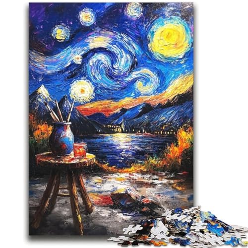 Malen unter dem Nachthimmel, Puzzle 2000 Teile für Erwachsene und Jugendliche, anspruchsvolles Spiel, Geschenke für die ganze Familie (70x100cm) von AADSAZA