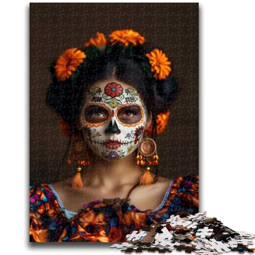 Mexikanische Totenkopfmädchen, 1000 Teile, Puzzle für Erwachsene und Jugendliche, anspruchsvolles Spiel und Familienspiel, ganze Familie (50x75cm) von AADSAZA