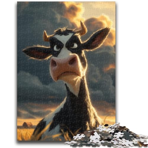 Milchkuh-Puzzle 1000 Teile für Teenager-Geschenke, Quizspiel, Wanddekoration, einzigartige Geburtstags (50x75cm) von AADSAZA