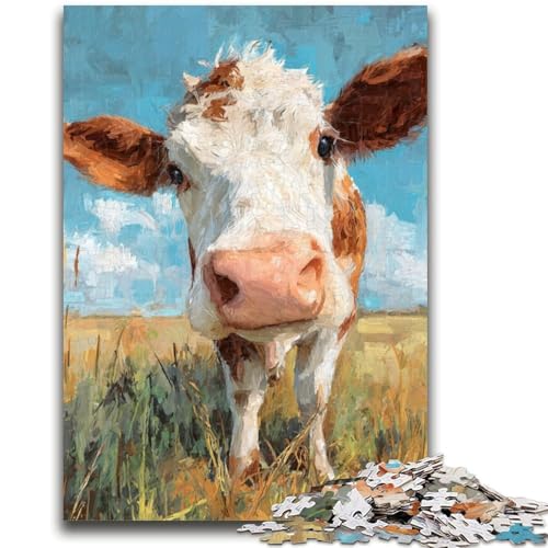 Milchkuh-Puzzle mit 1000 Teilen für Erwachsene, Geschenk, Denkspiel, Wanddekoration, einzigartige Geburtstags (50x75cm) von AADSAZA