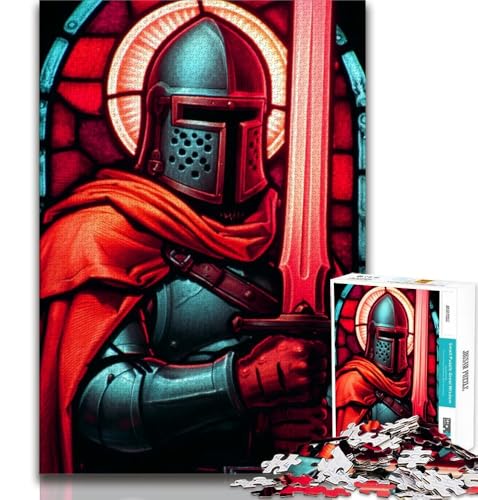 Mittelalterliches Ritter-Puzzle, 1000 Teile, für Erwachsene, Spielzeug, Lernspiele, Stressabbau, geeignet als Schreibtischdekoration (38x26cm) von AADSAZA