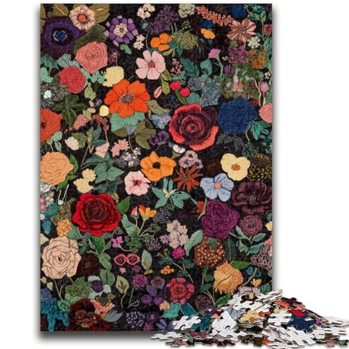 Mohn-Puzzle für Teenager, 1000 Teile, anspruchsvolles Spiel und Familienspiel mit vollständig ineinandergreifenden, zufällig geformten Teilen (38x26cm) von AADSAZA