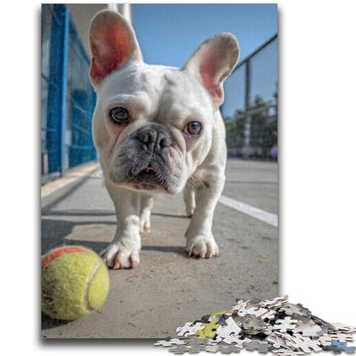 Mops spielt Tennis, Puzzle für Erwachsene, 1000 Teile, Lernspielzeug, Familienspiele, Geschenke für Freunde und Familie (50x75cm) von AADSAZA