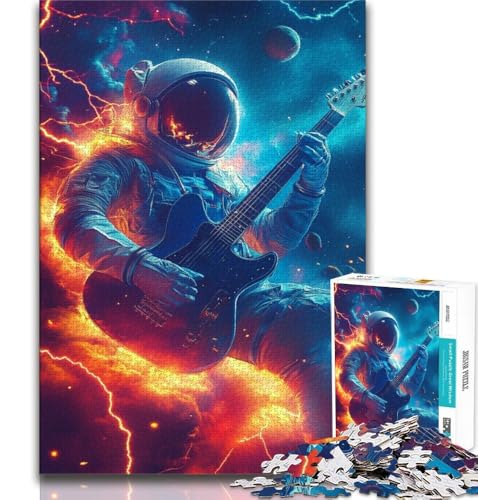 Musik-Astronaut, 1000-teiliges Puzzle für Teenager, Stressabbau, schwierige Herausforderung, einzigartige Heimdekoration und Geschenke (75x50cm) von AADSAZA