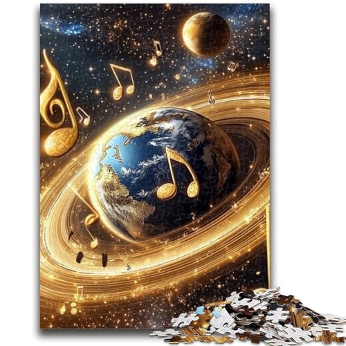 Musik-Galaxie-Erde-Puzzle für Teenager, 1000 Teile, hilft dem Gehirn, süchtig machendes Spielzeug zu trainieren, um Geduld zu fördern, geeignet für Paare (38x26cm) von AADSAZA