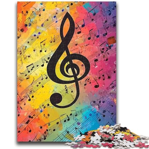 Musiknoten-Puzzles für Erwachsene, 1000, anspruchsvoll zu vervollständigen, Aber unterhaltsames und humorvolles Lernspiel zum Geburtstag (50x75cm) von AADSAZA